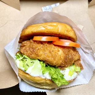 "Chicken Shack" (tomato added at my request) @ Shake Shack 1/6/24