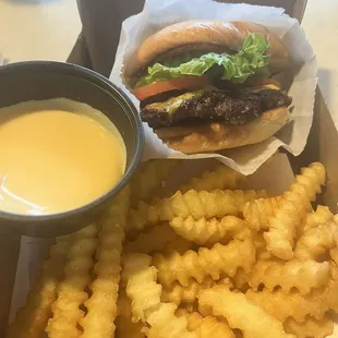 Shack Burger and Cheese Fries