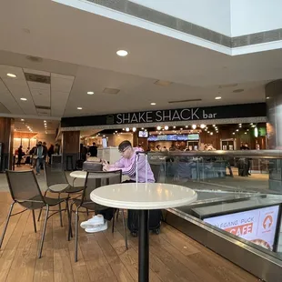 Burgers, chicken, shakes, and a bar.