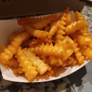 Oily fries. The taste made me feel sickish.