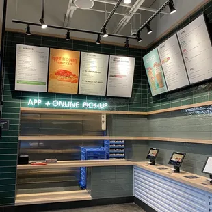 Ordering area with computers to order on