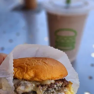 White Truffle Burger and Oreo Shake