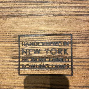Tables are handcrafted in New York