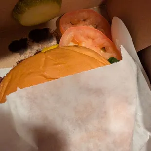 ShackBurger - sloppy, poorly assembled burger