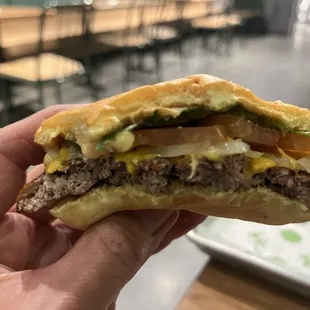 This is the Shake Shack cheeseburger I ordered !!!