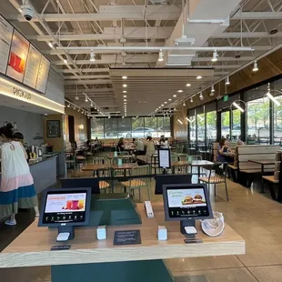 Huge interior with plenty of tables