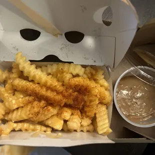 Spicy Korean BBQ Cheese Fries w/ Korean BBQ sauce