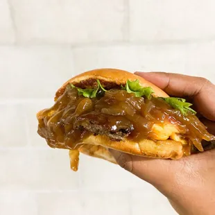 ShackBurger w/caramelized onions