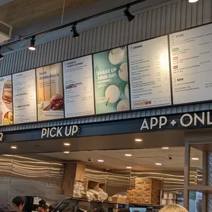 The menu of current options.