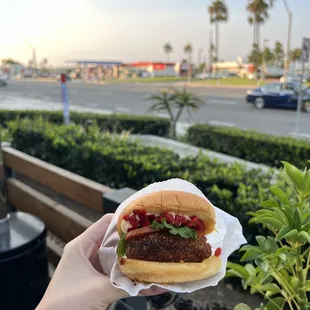 Shroom Burger + cherry peppers