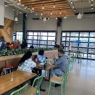 customers sitting at tables