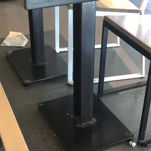 Trash on the floor through out the entire lobby