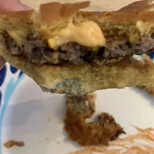 MOLD ON BUN.  Unfortunately, only caught this after I had finished most of it.