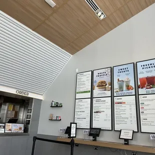 menus on the wall