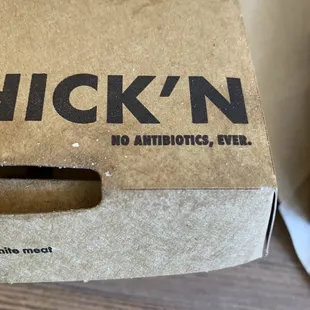 a chicken in a box