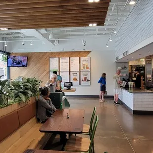 the inside of the restaurant