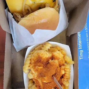 Burger and fries with Korean theme- pass