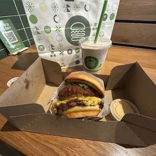 Shack Stack, Cookies and Cream Shake