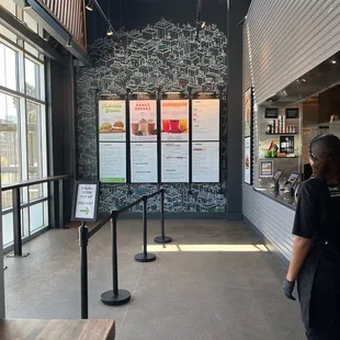Menu and ordering area