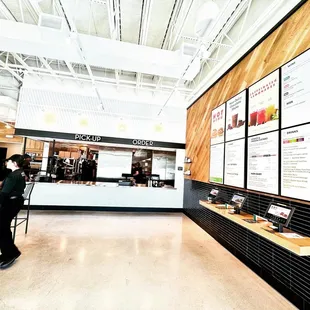 the counter and menus