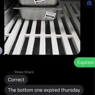 Proof serving expired food!