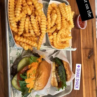 ShackBurger &amp; Hot Ones- Burger &amp; Fries