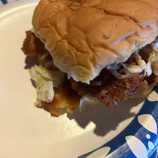 Korean Style Fried Chicken Sandwich