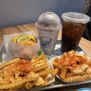 Cheese Fries &amp; OREO Cookie Funnel Cake Shake