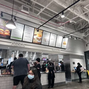 You can order at the kiosk or at the counter