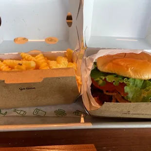 Shake Burger and Crinkle Fries