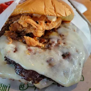 Bourbon bacon cheeseburger