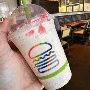 Strawberry Frosted Donut Shake