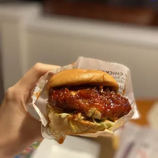 Korean-Style Fried Chicken Sandwich