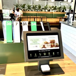 Take a number &amp; order from the kiosk.