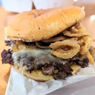 White truffle burger