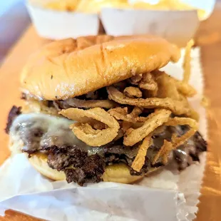 White truffle burger