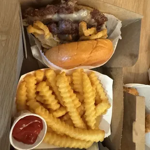 Black Truffle Burger and Fries