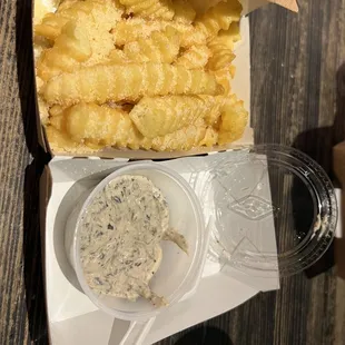 Garlic Parmesan black truffle fries