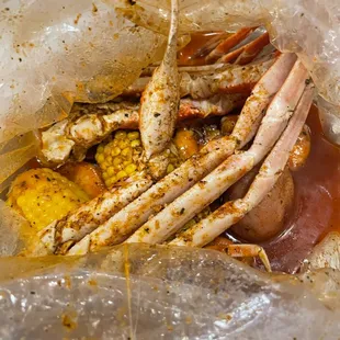 Crab legs boil