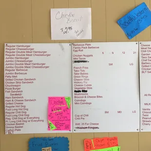 a whiteboard with notes on it