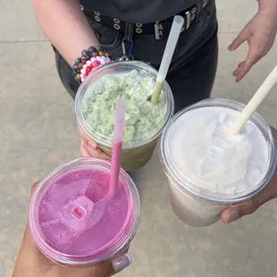 Pink Cadillac, cookies and cream, and matcha smoothies