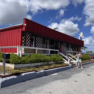 View from the parking lot.