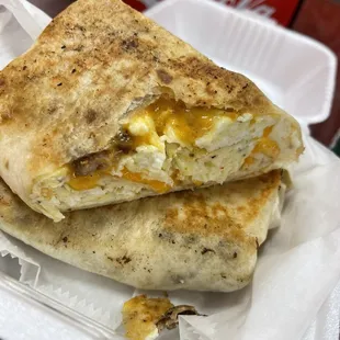 Egg and Sausage Wrap hit the Spot!