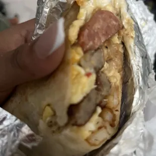 Cali breakfast burrito