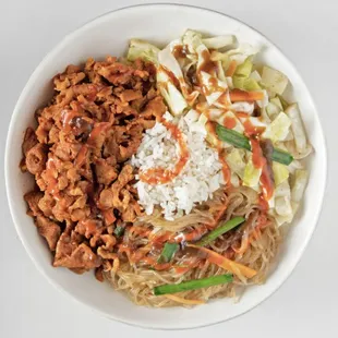Spicy pork rice bowl