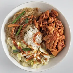 Spicy chicken rice bowl