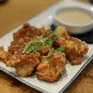 a plate of fried food