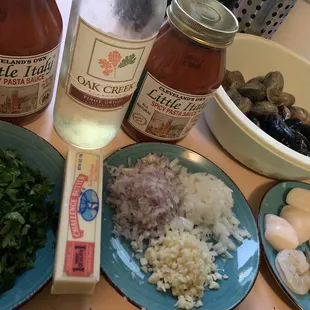 Fresh ingredients for Frutti di Mare