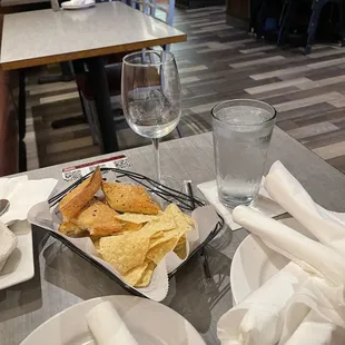Chips and bread
