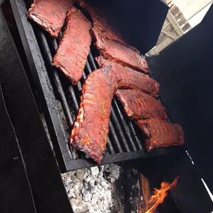 RIB NITE with the old smoker.